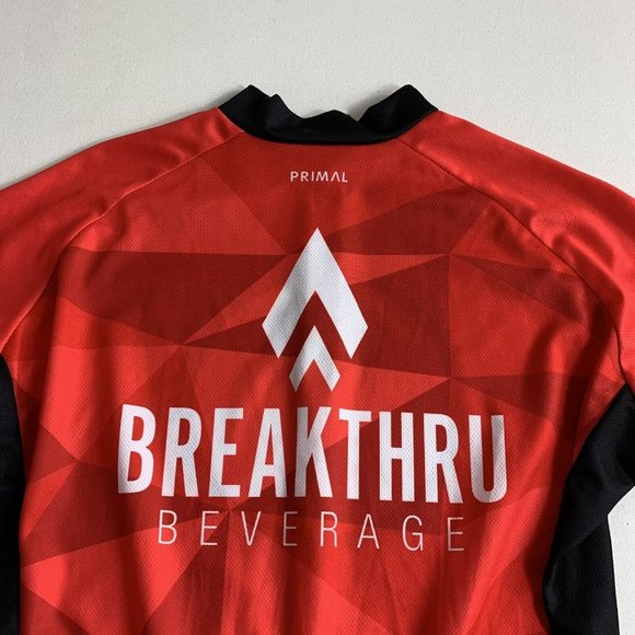 Primal Women's Cycling Jersey Size Medium BBG Red Black Active Outdoor Full Zip - Picture 4 of 7